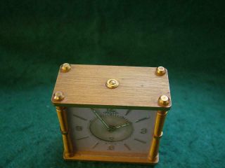 1960 ' s Miniature JAEGER MEMOVOX 8 Day Alarm Clock 7