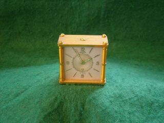 1960 ' s Miniature JAEGER MEMOVOX 8 Day Alarm Clock 8