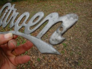 Antique 1920 ' s 1930 ' s Citroen Radiator emblem script badge 9 3/8 