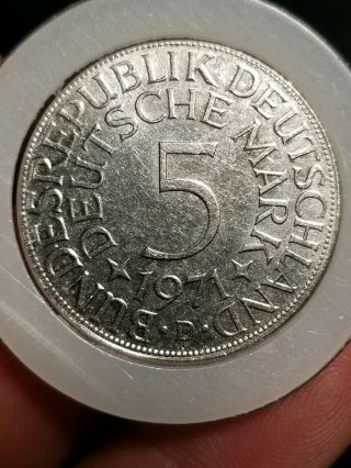 Germany 1971 - D 5 Dm Pattern In Nickel Unlisted In Schaaf Very Rare Magnetic
