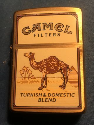 Rare Vintage 1995 Zippo Xi Lighter Camel Turkish & Domestic Blend Brass