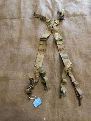 Ww2 Korean War Era M - 1945 Combat Field Pack Suspenders