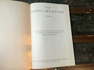 The Officer ' s Guide United States Army WWII 1942 9th Edition Hardcover Military 3