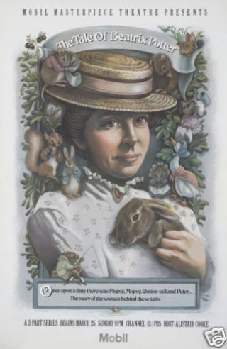 Vintage Poster Beatrix Potter Masterpiece Theatre Pbs Children Story