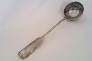 Extremely Rare Large & Heavy Solid Silver Austrian Soup Ladle A.  K Circa 1869