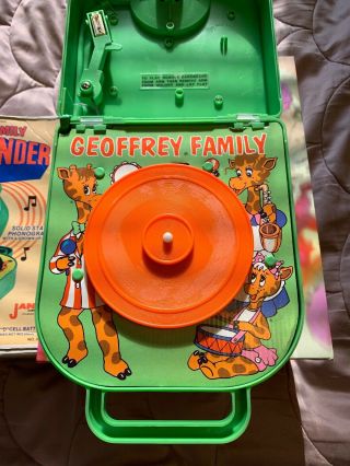 1975 Vtg Big Sounder Toys R Us Geoffrey Family Record Player W Box 4