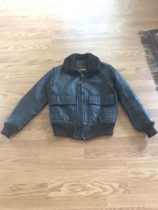 Vtg Usn Us Navy G - 1 Flight Flyers Bomber Aviator Goatskin Leather Jacket