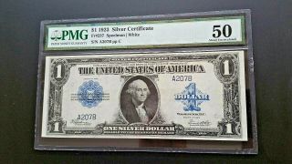 Rare 1923 $1 Large Silver Certificate - Low Serial Pmg 50