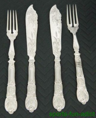4pc Vintage Wilkens Germany 800 Solid Silver Fork & Knife Set