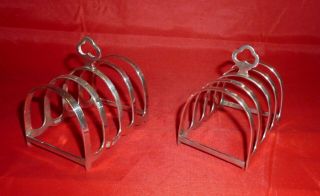 Solid Silver Toast Racks,  Barker Brothers Silver Ltd,  Birmingham 1935/36 2