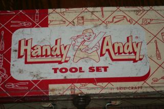 Vintage Metal Handy Andy Tool Set Box Only - by Skil - Craft 2