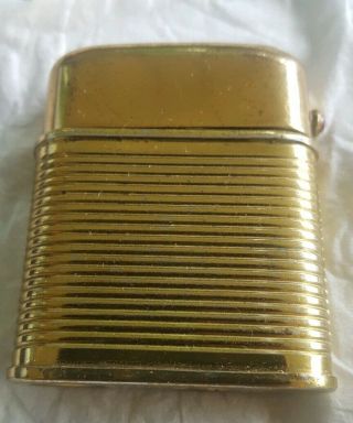 Vintage Art Deco Early Evans Flip Top Gold Tone Lighter Rare