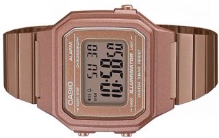 Casio Rose Gold Retro Digital Illuminator Unisex Watch B650wc - 5A 2