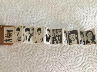 RARE VINTAGE - THE BEATLES MINIATURE PHOTO BOOK.  Leather Bound Cover 5