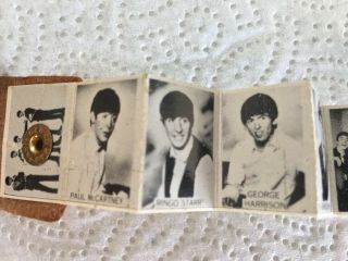 RARE VINTAGE - THE BEATLES MINIATURE PHOTO BOOK.  Leather Bound Cover 6