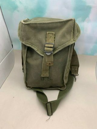 Vintage Wwii U.  S.  Amer Fabric Co.  Canvass Ammo Carrying Pack Or Rucksack