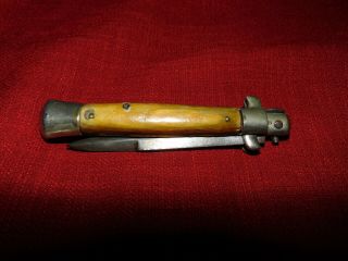 Vintage Latama 8.  5 " Picklock Knife Italy Dagger Stiletto Blade Brazilian Horn