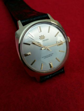 Men ' s BUCHERER Automatic Chronometer Wrist Watch with date serviced 7