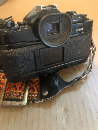 Canon A - 1 35mm Film Camera,  50mm Lens w/ Awesome Vintage Strap from 70’s 5