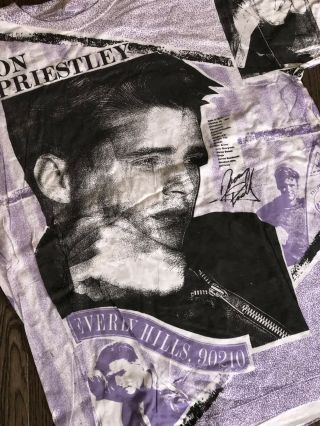 Vintage 90s Jason Priestley 90210 t - shirt size large All over print single stage 2