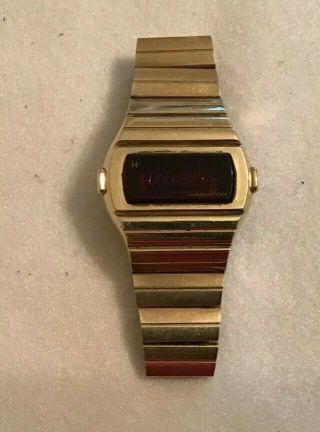 Vintage Hamilton Red LED Watch 955 - Not Running 2