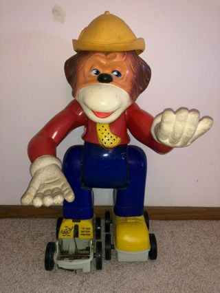 Vintage 1963 Clancy The Great Skating Monkey W Hat By Ideal