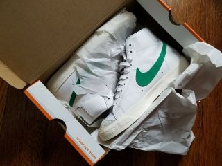 Nike Blazer Mid 77 Lucid Green Habanero Blue Vintage Vtg Size 8 With Og All.