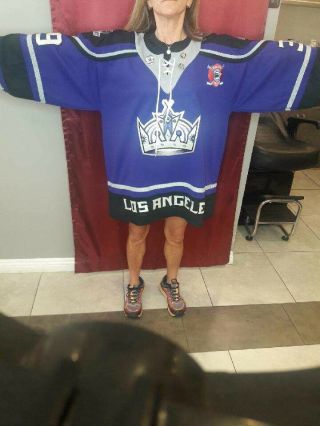 Vintage Official Ccm La Kings Potvin Jersey With Collectible Pins