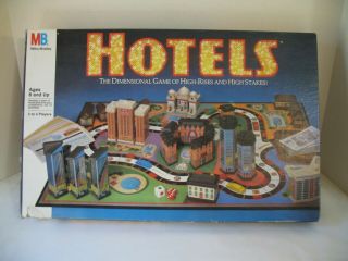 1987 Hotels Board Game By Milton Bradley Vintage Family Fun