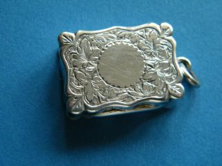 Victorian Solid Silver Vinaigrette 1886