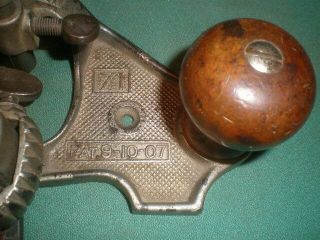 Vintage Stanley No.  71 Router Plane w/ One Cutter Pat ' d dates 1901 & 1907 3