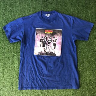 Fuct Kids Destroyed Gene Simmons Kiss T - Shirt Men’s Vintage Vtg 90s Blue Rare Lg