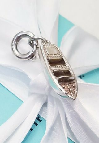 Rare Tiffany & Co Paloma Picasso Sterling Silver Speed Boat Charm Pendant Clasp