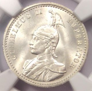 1891 German East Africa 1/4 Rupie Coin (1/4r) - Ngc Ms66 (gem Bu) - Rare In Ms66
