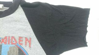 Vintage Iron Maiden t - shirt 1985 Powerslave tour Radio City Music Hall 5