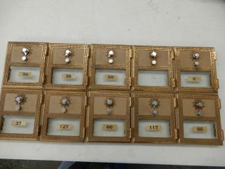 Ten 2 Vintage 1965 Post Office Box Doors With Combination made by National lock 2