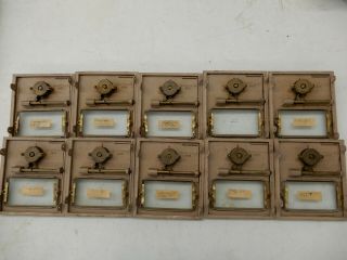Ten 2 Vintage 1965 Post Office Box Doors With Combination made by National lock 3