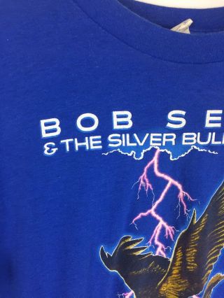 Vtg 80s Bob Seger Silver Bullet Band American Storm Tour Sz M/L T - Shirt 50/50 3
