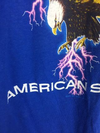 Vtg 80s Bob Seger Silver Bullet Band American Storm Tour Sz M/L T - Shirt 50/50 5