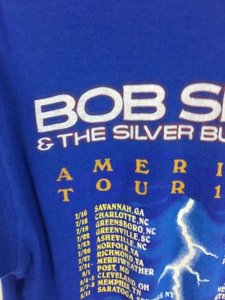 Vtg 80s Bob Seger Silver Bullet Band American Storm Tour Sz M/L T - Shirt 50/50 8