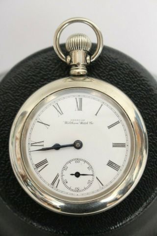 1891 Antique Waltham 18s 11j Single Sunk Open Face Stem Set Pocket Watch