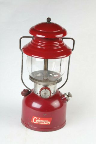 8 Vintage Coleman Camping Lantern 200a,  " 1962 - 3 ",  Burgundy Very Collectable