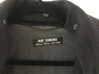 RAF SIMONS BLACK MENS JACKET VINTAGE AUTUMN - WINTER 2001 - 2002 3
