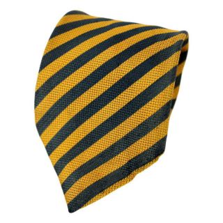 Yves Saint Laurent Vintage Silk Tie Pinstripe Blue Yellow