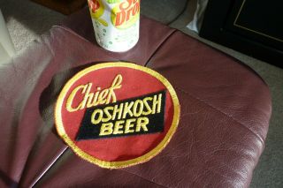 Vtg Chief Oshkosh Beer Large Old Stock Patch Brewery