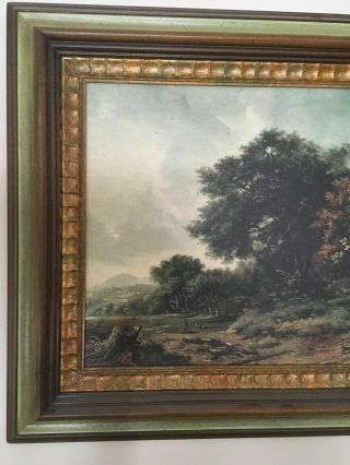 Unique Rare Antique Vintage Fine Hardwoods Rubens Print Landscape Framed 2