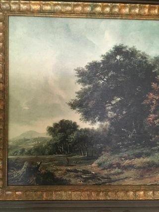 Unique Rare Antique Vintage Fine Hardwoods Rubens Print Landscape Framed 6