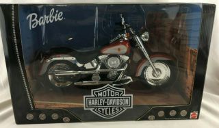 Harley Davidson Fat Boy Barbie Motorcycle 26132 1999 1:6 Scale Bike Nib