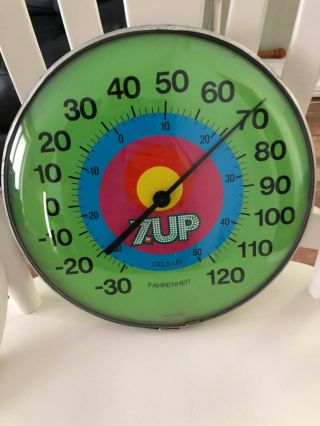 7up Thermometer - Vintage 1970s Rainbow Model