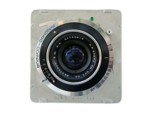 C.  P.  Goerz Rectagon 75mm f6 lens for 4x5 camera,  rare Synchro - Compur - 1 version 2